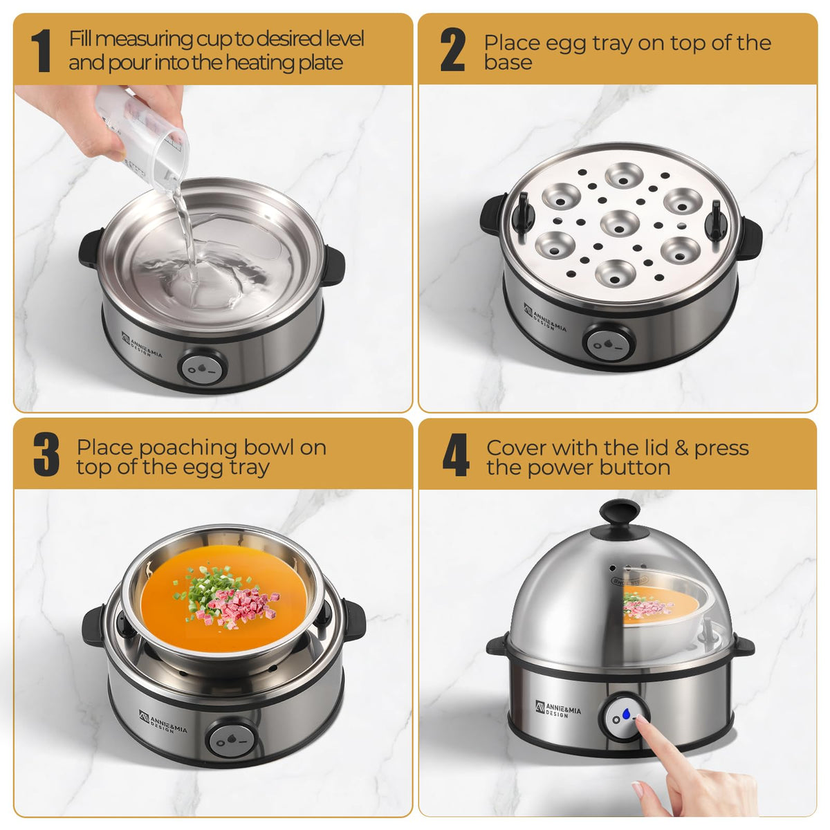 Annie & Mia Design auto-shut-off function for worry-free cooking