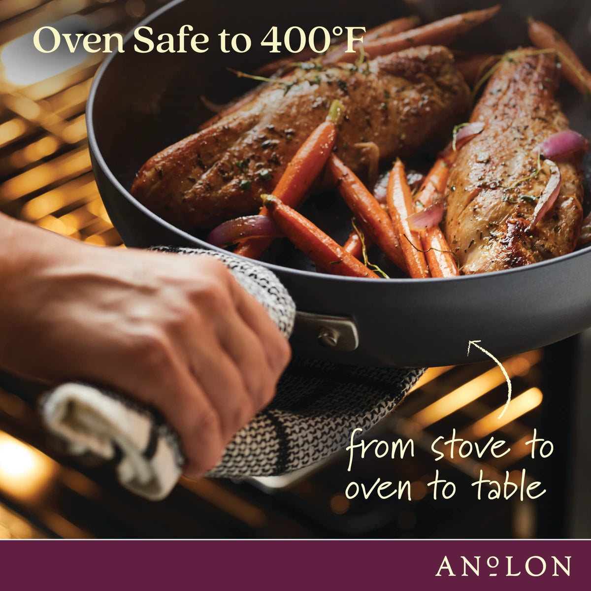 Anolon Advanced Home Moonstone skillet ideal for eggs and quick-fry dishes.
