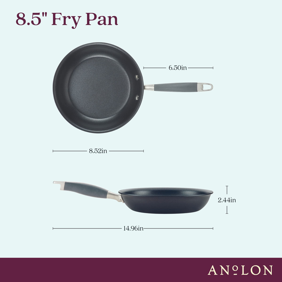 Anolon Advanced Home Moonstone top view showing the nonstick surface for easy release.