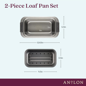 Loaf pans displaying even browning with a medium-gray color.