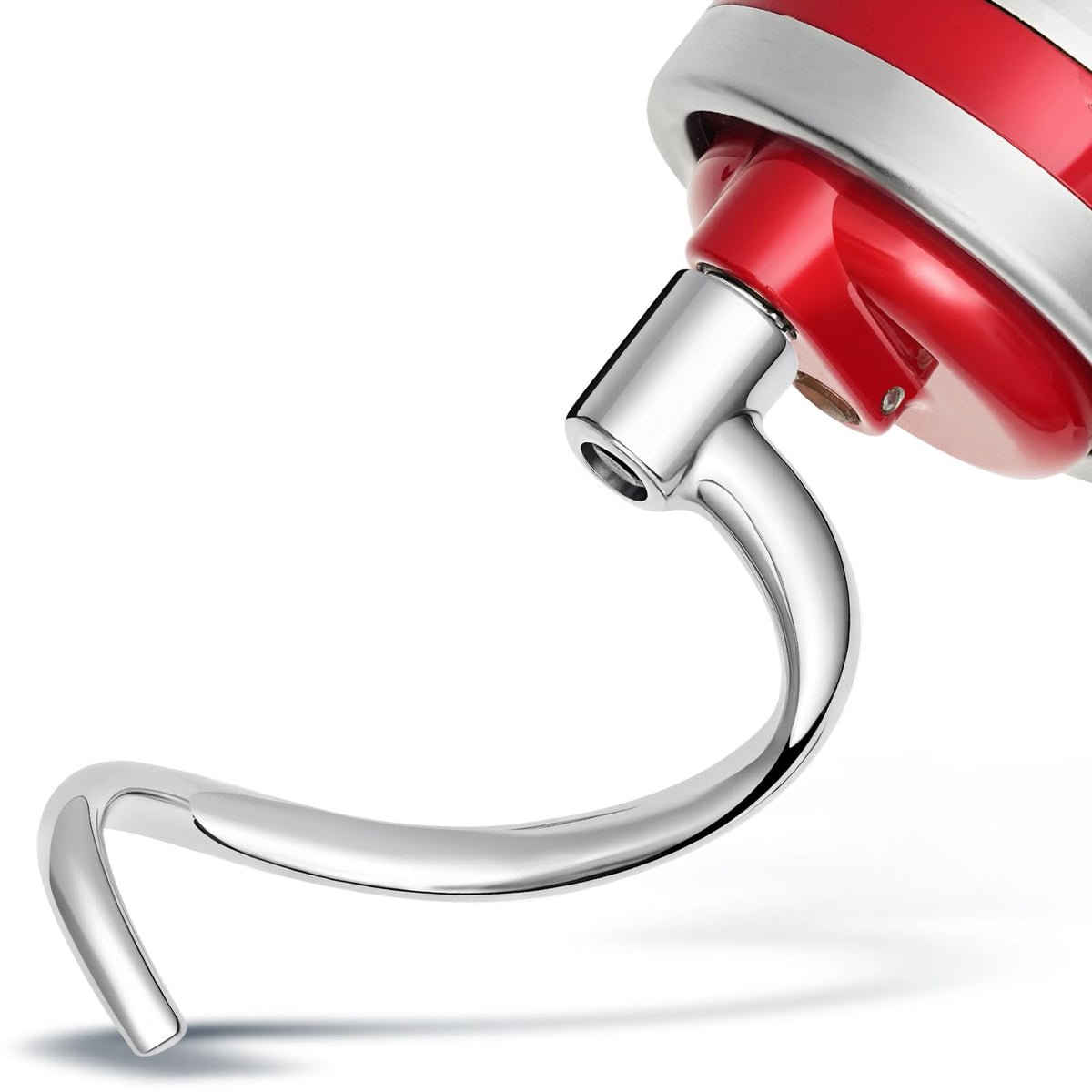 Anonemoto spiral dough hook in stainless steel for durable kneading.