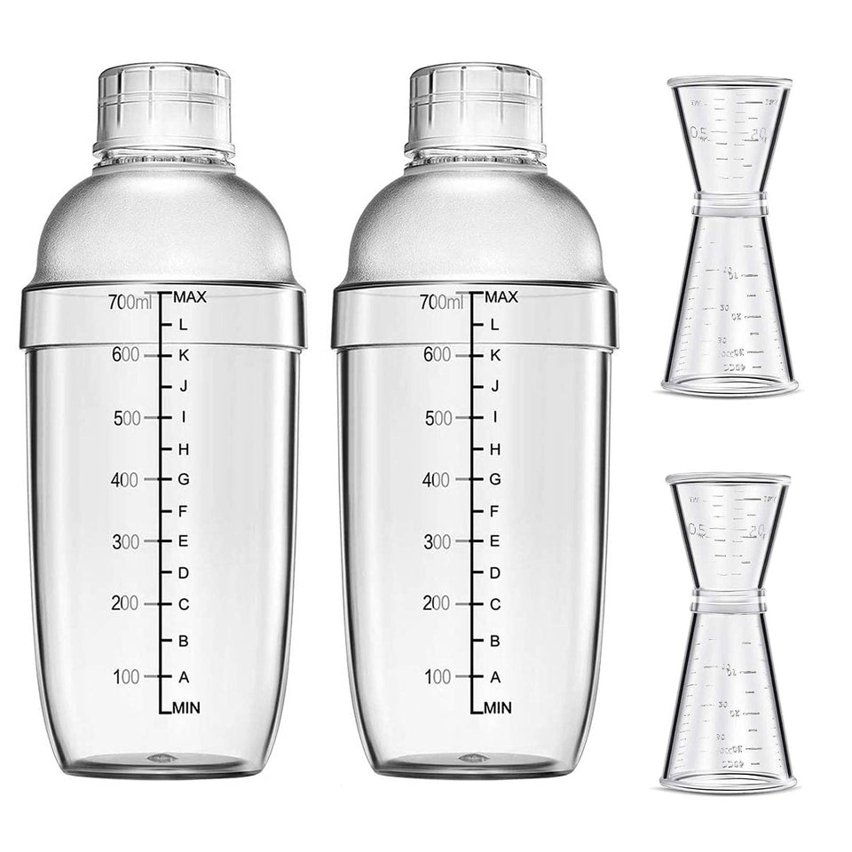 Another 4-pcs clear cocktail shaker set main kit for home bar use