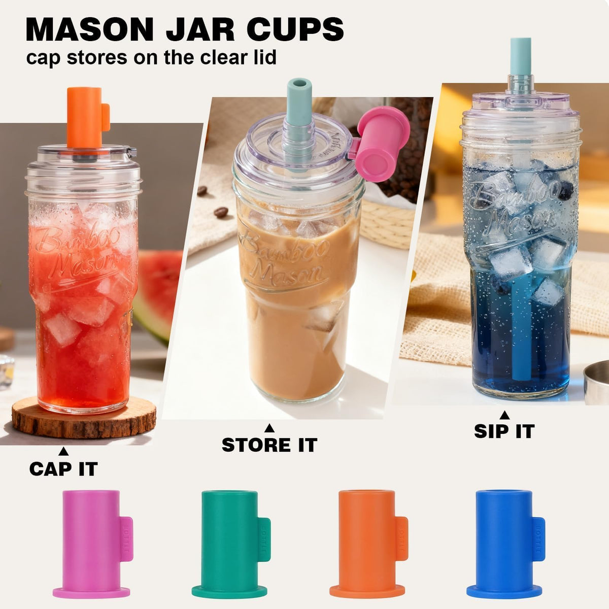 ANOTION cap cup storage lid keeps the cap secure and clean on the go.