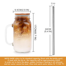 ANOTION mason jar with handle offers a comfortable grip for travel and office use