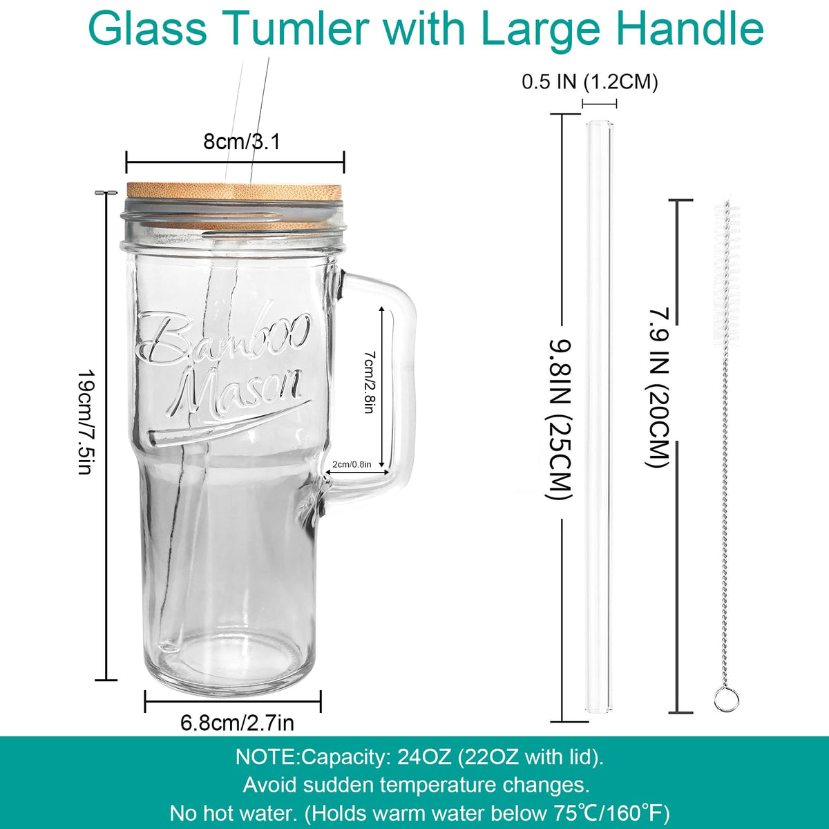 ANOTION wide-mouth design makes filling and washing easier.