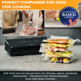 Anova wet function enables marinade-ready sealing of juicy ingredients.
