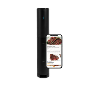 Detailed display and easy three-step setup for quick sous vide experiments.