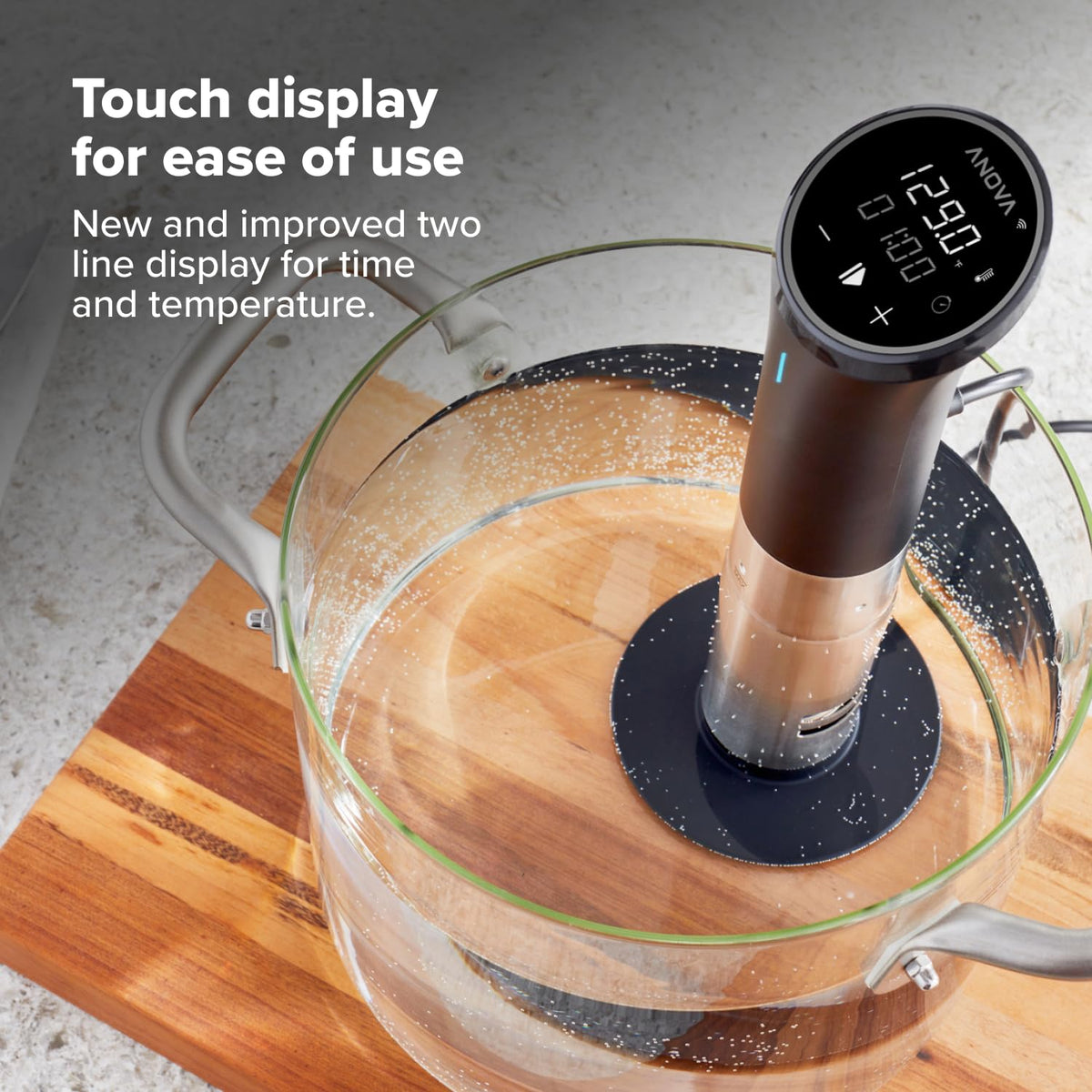 Anova Culinary Sous Vide 3.0 app interface offering convenient time and temperature control