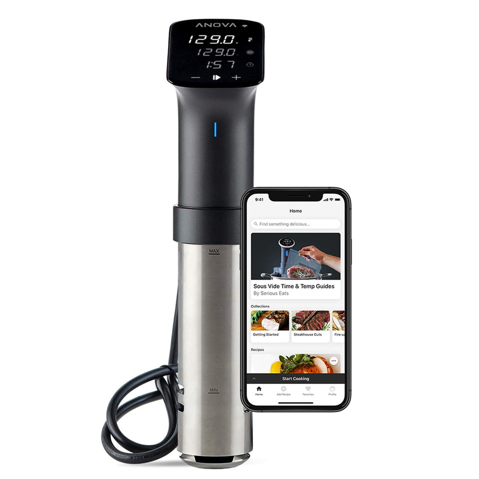 Anova Precision Cooker Pro stainless steel body for durable home use.