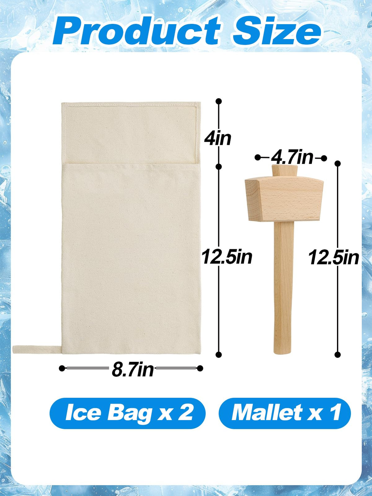 ANPHSIN bags fit standard ice cubes for versatile prep.