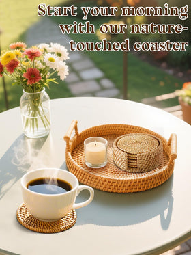 ANPHSIN coaster holder keeps coasters neatly organized and ready.