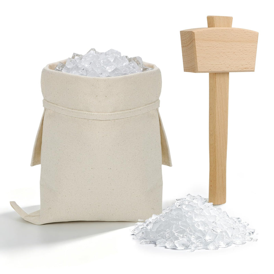 ANPHSIN Lewis ice bag with mallet set for crisp, dry crushed ice.