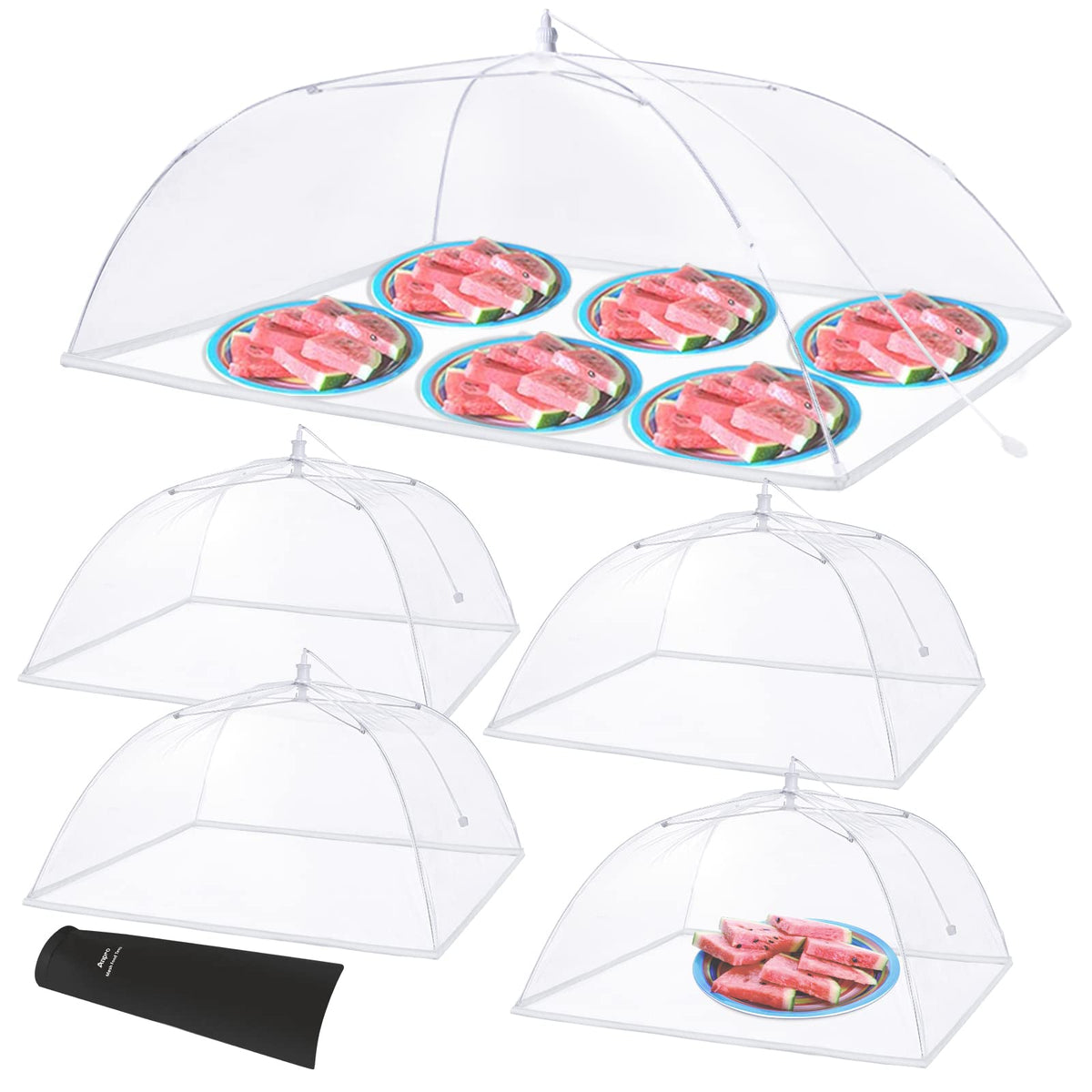 Anpro outdoor XL 40x25 food cover protects large platters with breathable mesh.