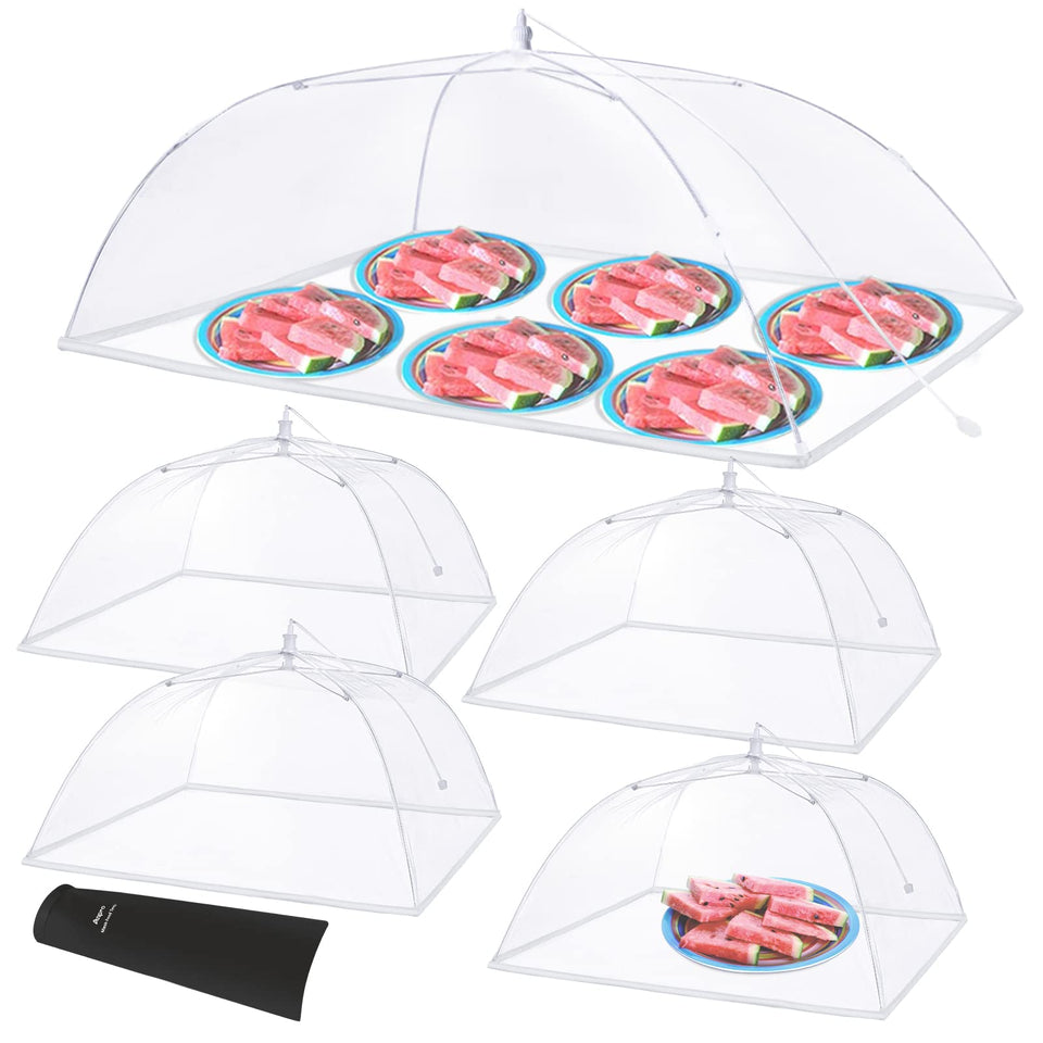 Anpro outdoor XL 40x25 food cover protects large platters with breathable mesh.