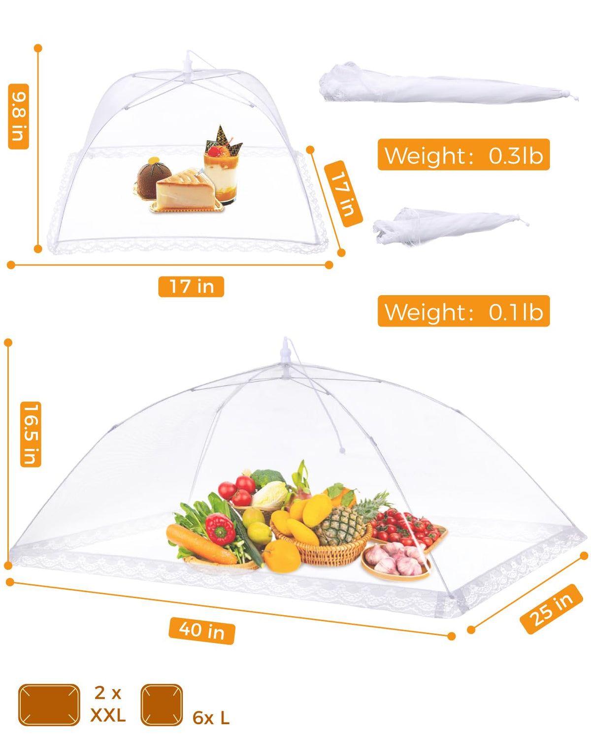 Anpro sturdy stainless frame provides wind stability for outdoor dining.