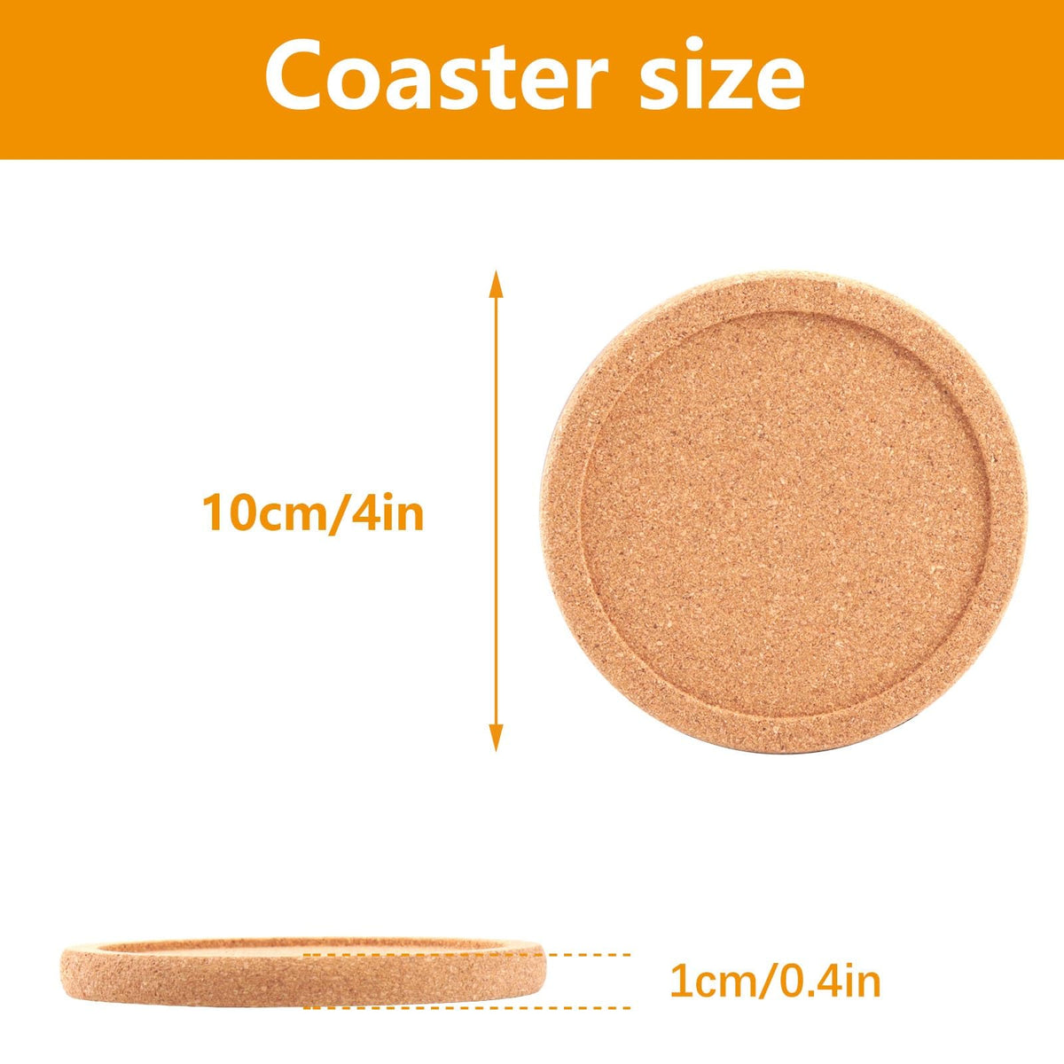 Anpuimult cork coasters with lip edge preventing spills and guiding cups securely