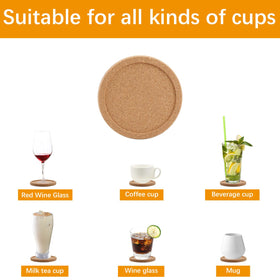 Anpuimult cork coasters non-slip bottom to protect surfaces from heat and scratches
