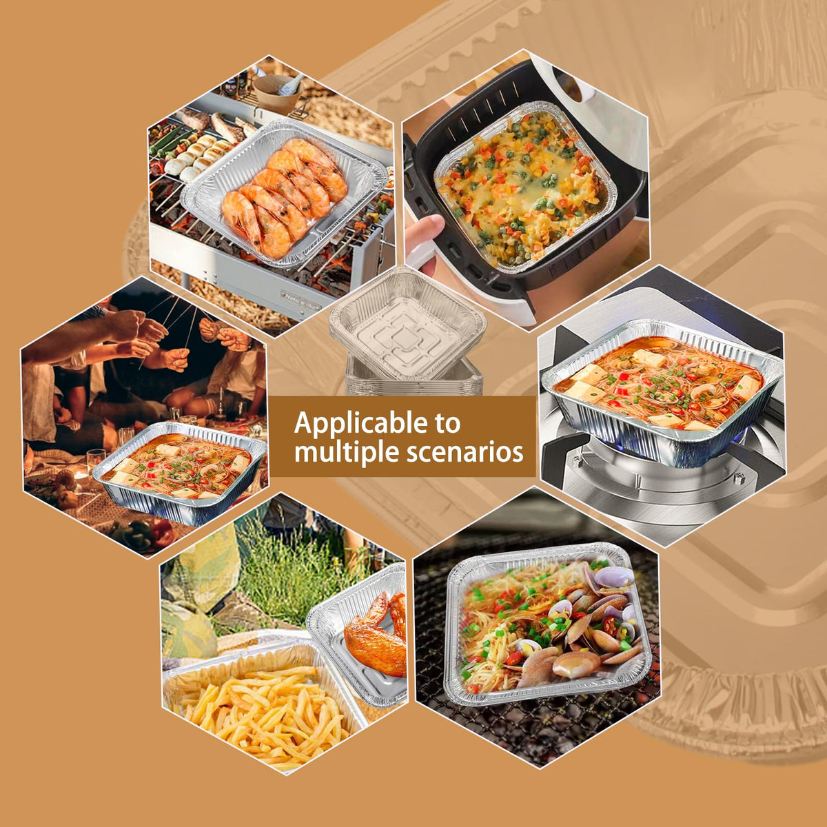 ANQIA heat-resistant liners withstand high temperatures for versatile cooking.