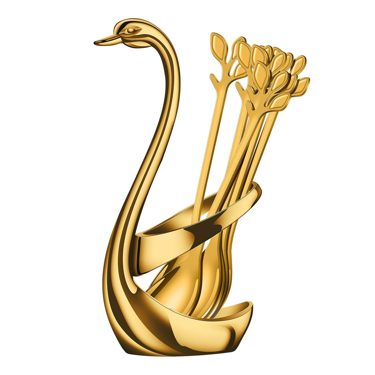 AnSaw gold demitasse spoons in a ten pack for refined service