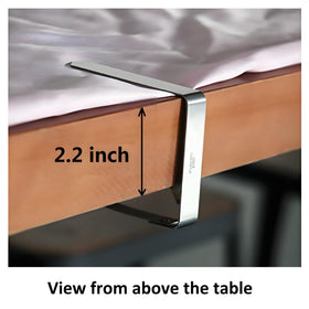 ANSLYQA outdoor dining setup with clips securing a tablecloth