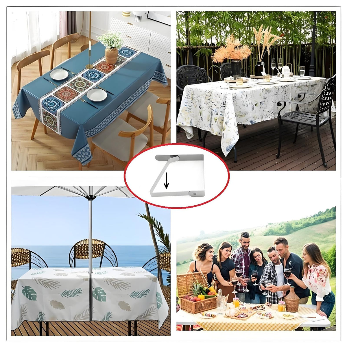 ANSLYQA wedding buffet clip use keeps linens in place