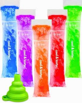 ANSMIO 150 disposable popsicle bags with zip seal for leak-free freezing