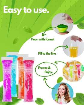 ANSMIO BPA-free ice pop bags for safe on-the-go snacks