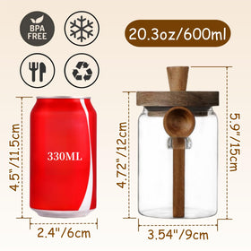 ANSQU bamboo lid with silicone seal ensures airtight moisture protection