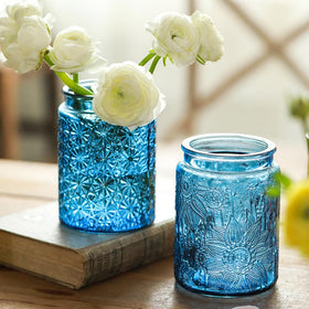 ANSQU glass canister stored tea, coffee, sugar, or snacks in a stylish kitchen.