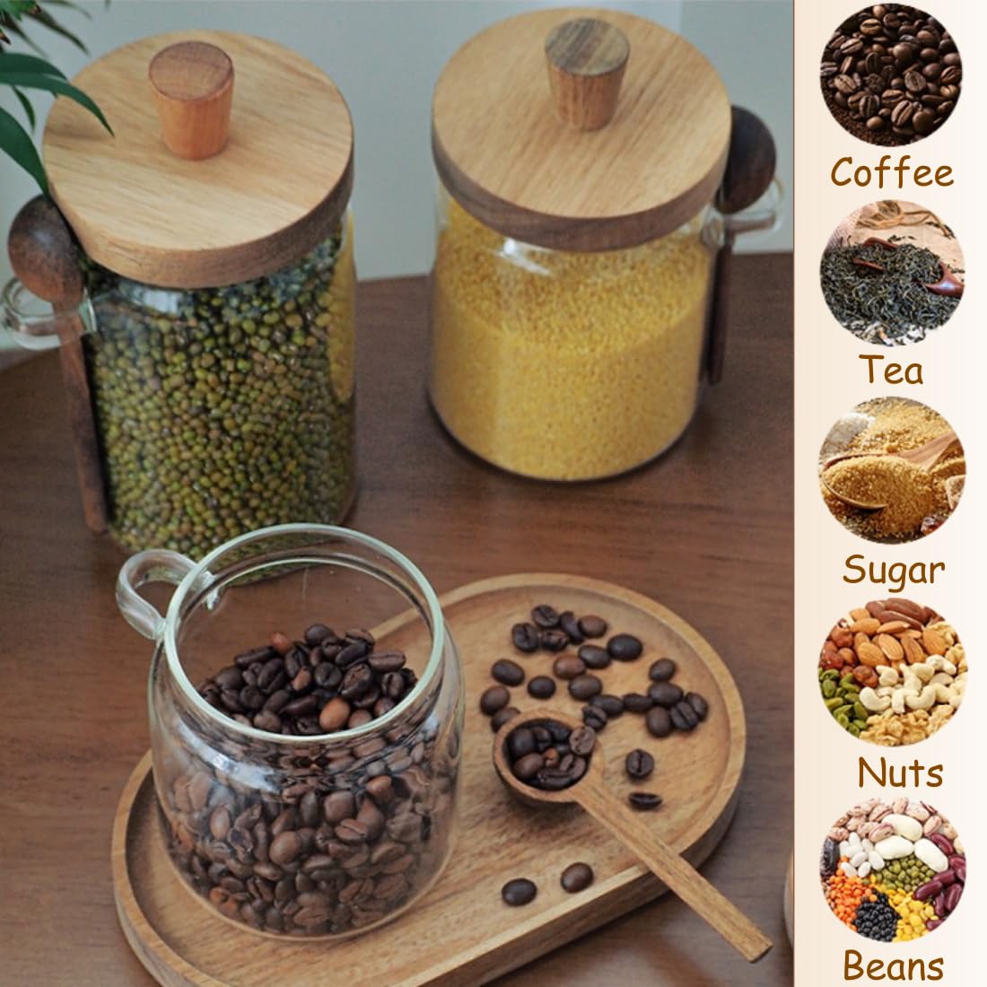 ANSQU clear glass jar highlights contents for quick pantry checks