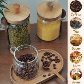 ANSQU clear glass jar highlights contents for quick pantry checks