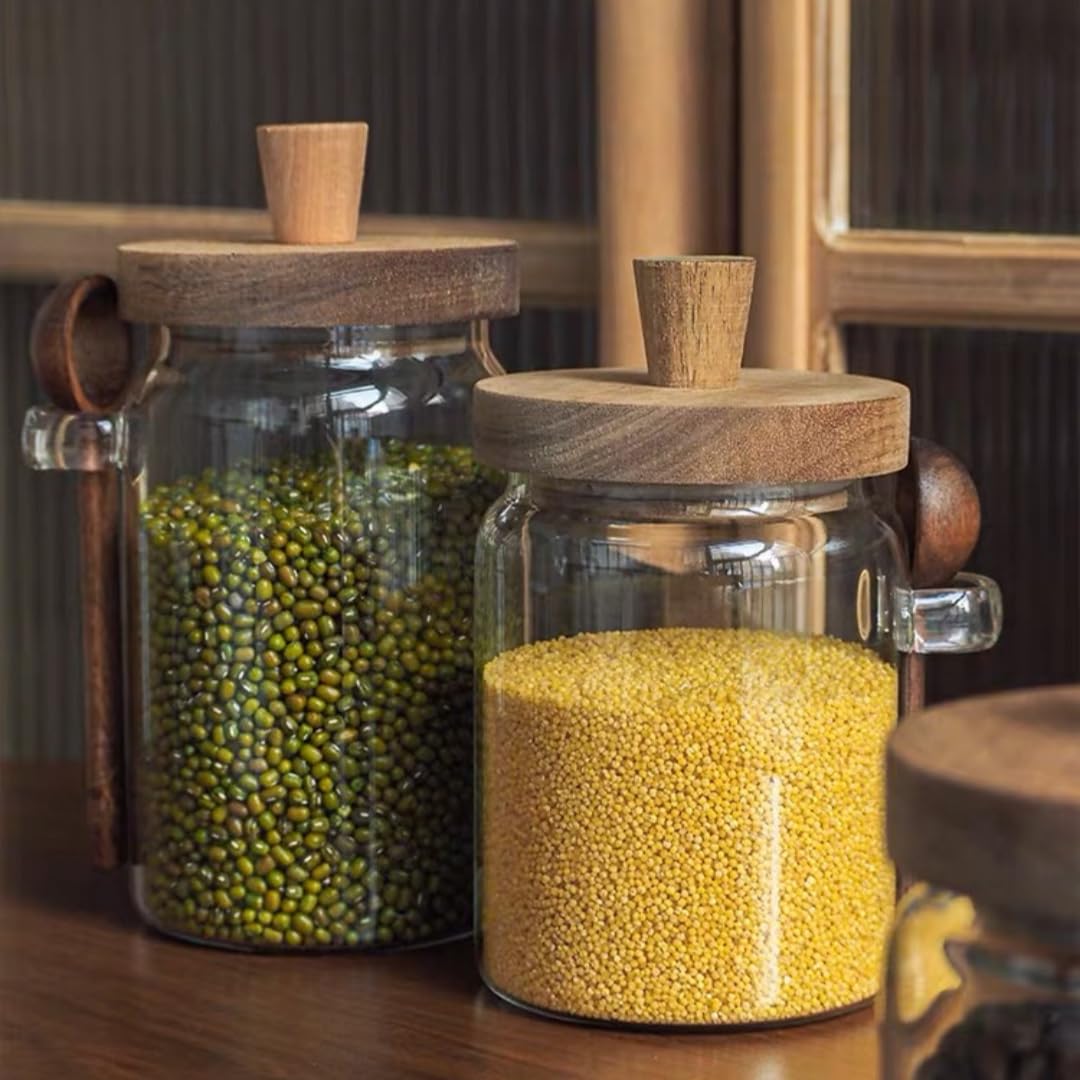 ANSQU dishwasher-safe glass jar; lid requires hand cleaning