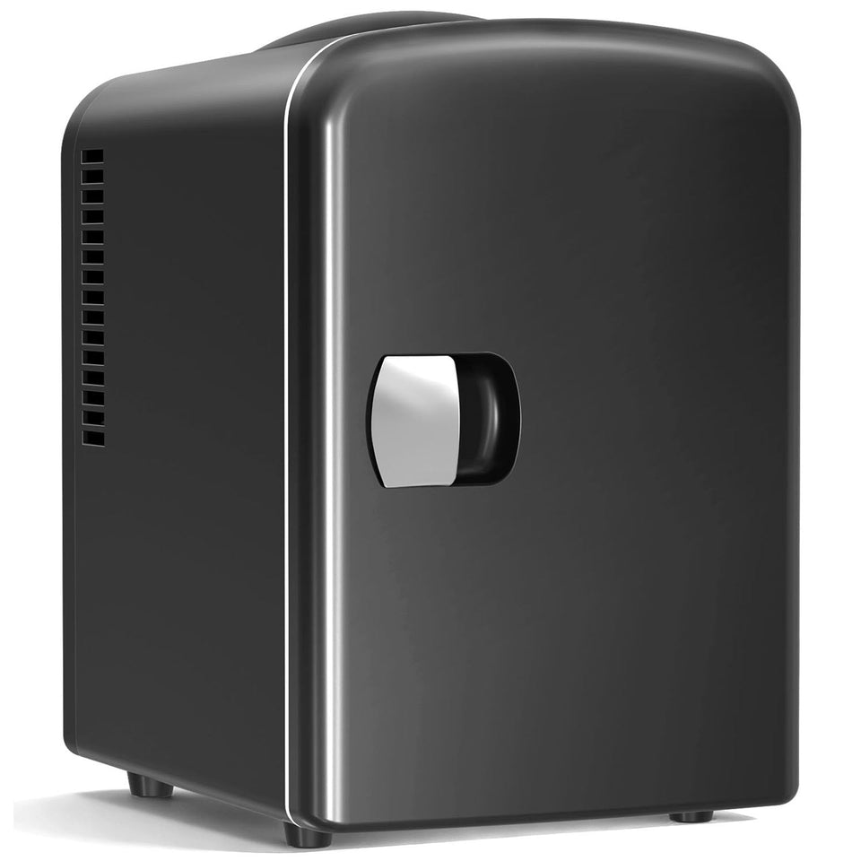 Antarctic Star 4L mini fridge front view keeps drinks cool in small spaces.