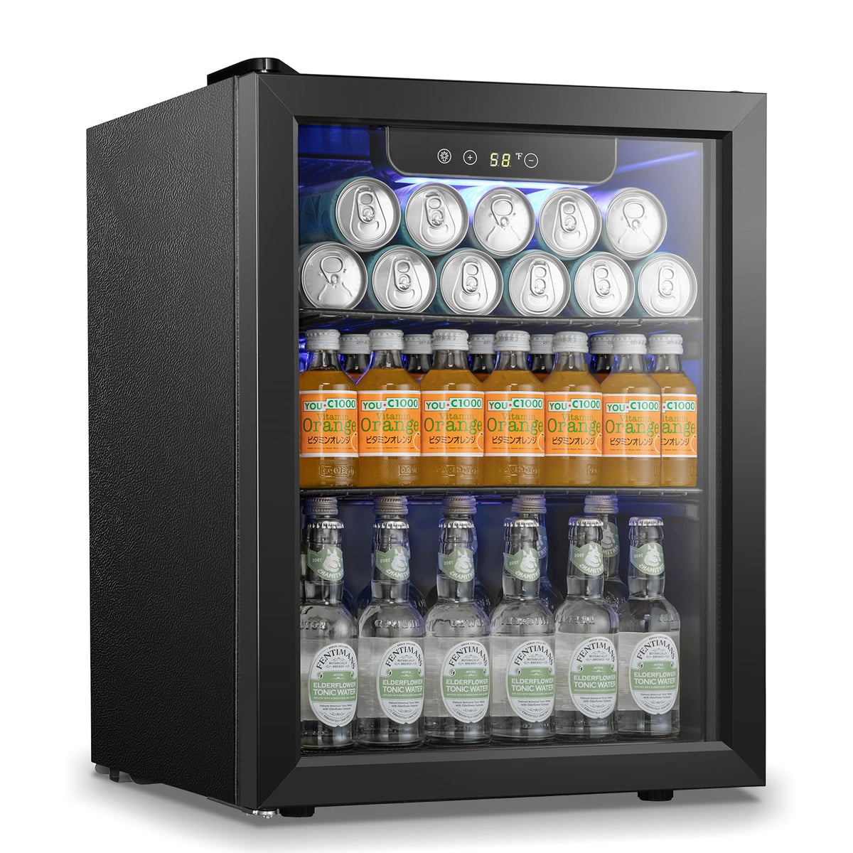 Antarctic Star beverage fridge with 68-can capacity in a compact design for home or bar storage