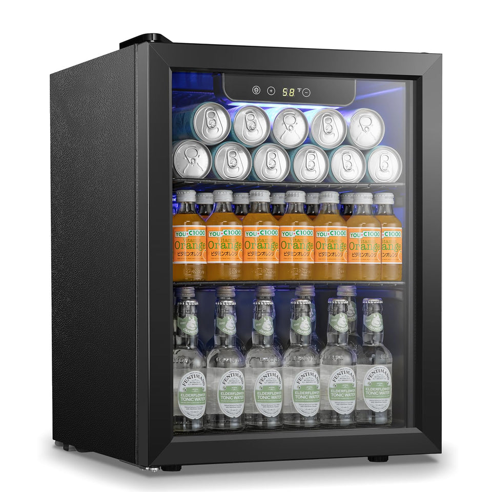 Antarctic Star beverage fridge with 68-can capacity in a compact design for home or bar storage