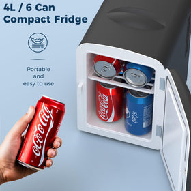 Antarctic Star compact fridge can run on AC or DC power for home or car use.