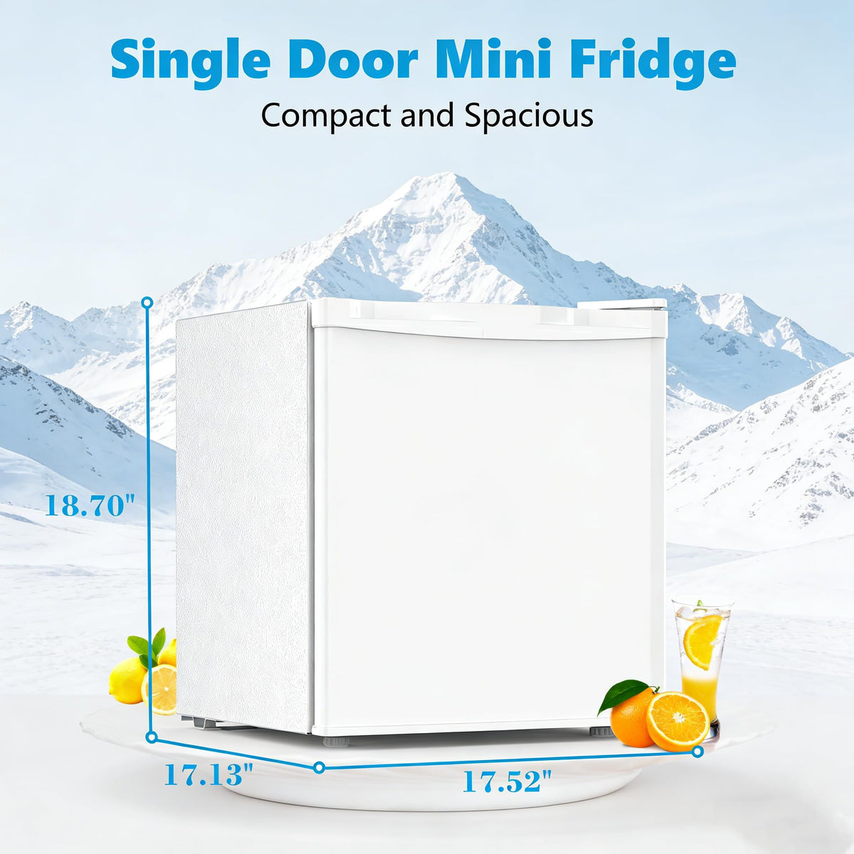 Antarctic Star mini fridge used in bedroom or office for quiet cooling.