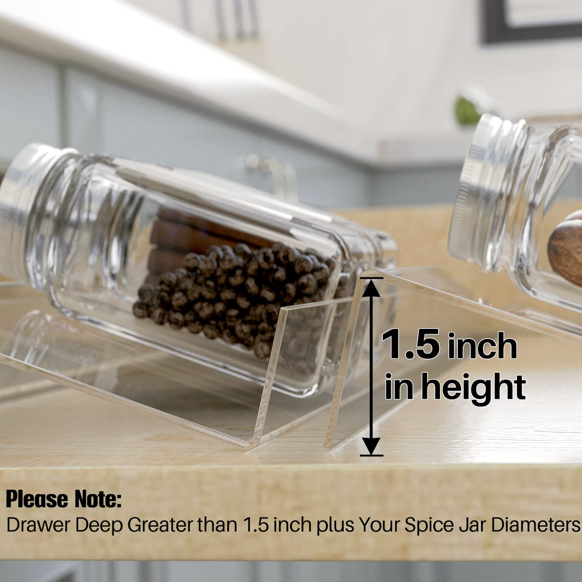 Antimbee tool-free setup fits most drawers for a customizable kitchen upgrade.
