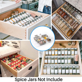 Antimbee expandable rack extended to 26 inches for large spice collections.