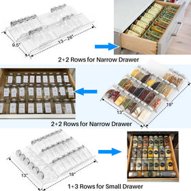 Antimbee spice rack with slanted levels makes labels easy to read.