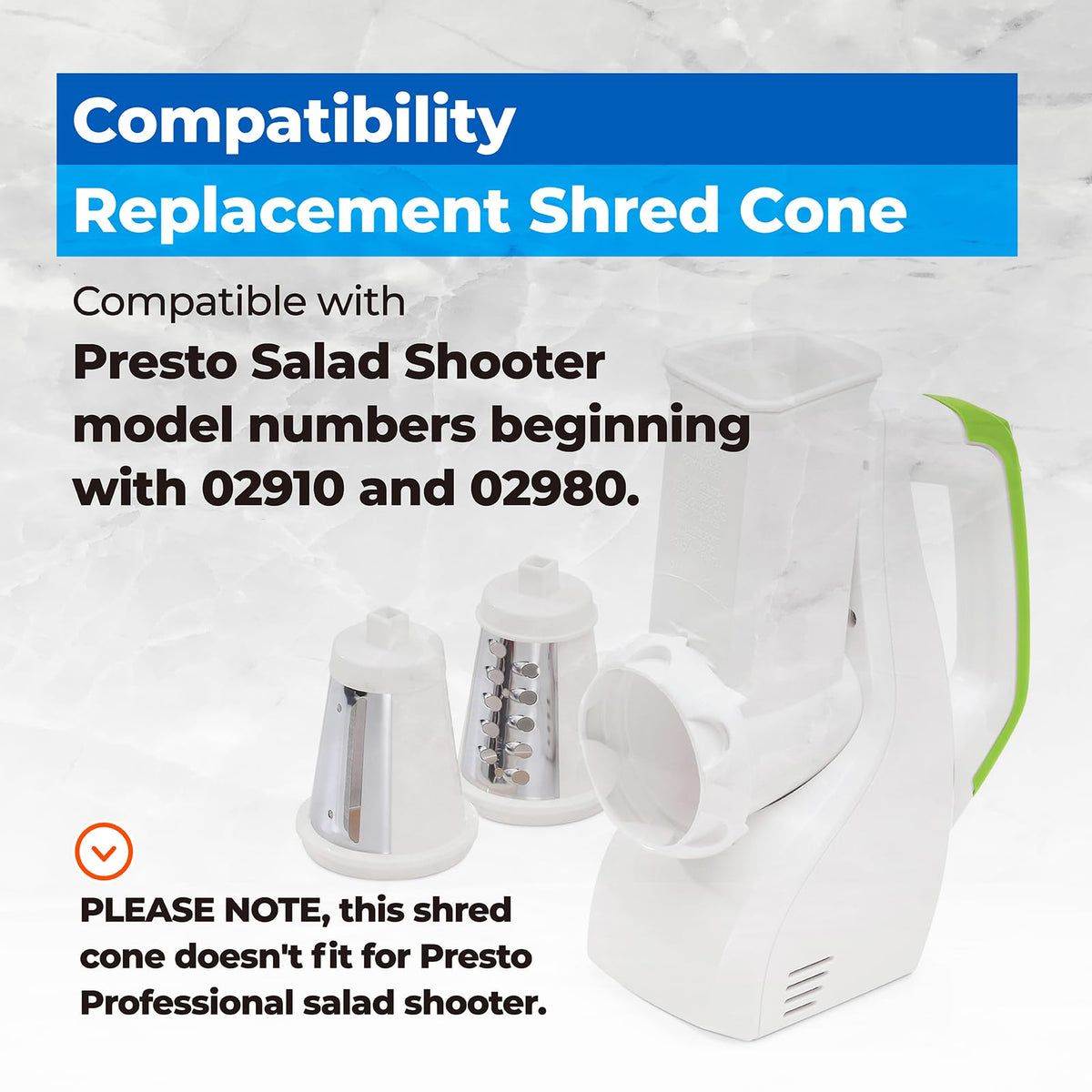ANTOBLE shred cone features easy-clean design for quick rinsing after use.