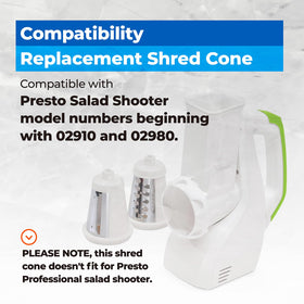ANTOBLE shred cone features easy-clean design for quick rinsing after use.