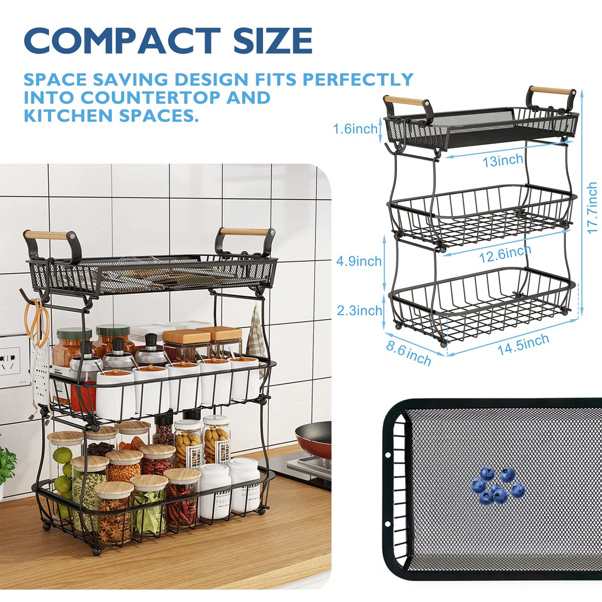 ANTOPY countertop organizer boosts kitchen storage and accessibility