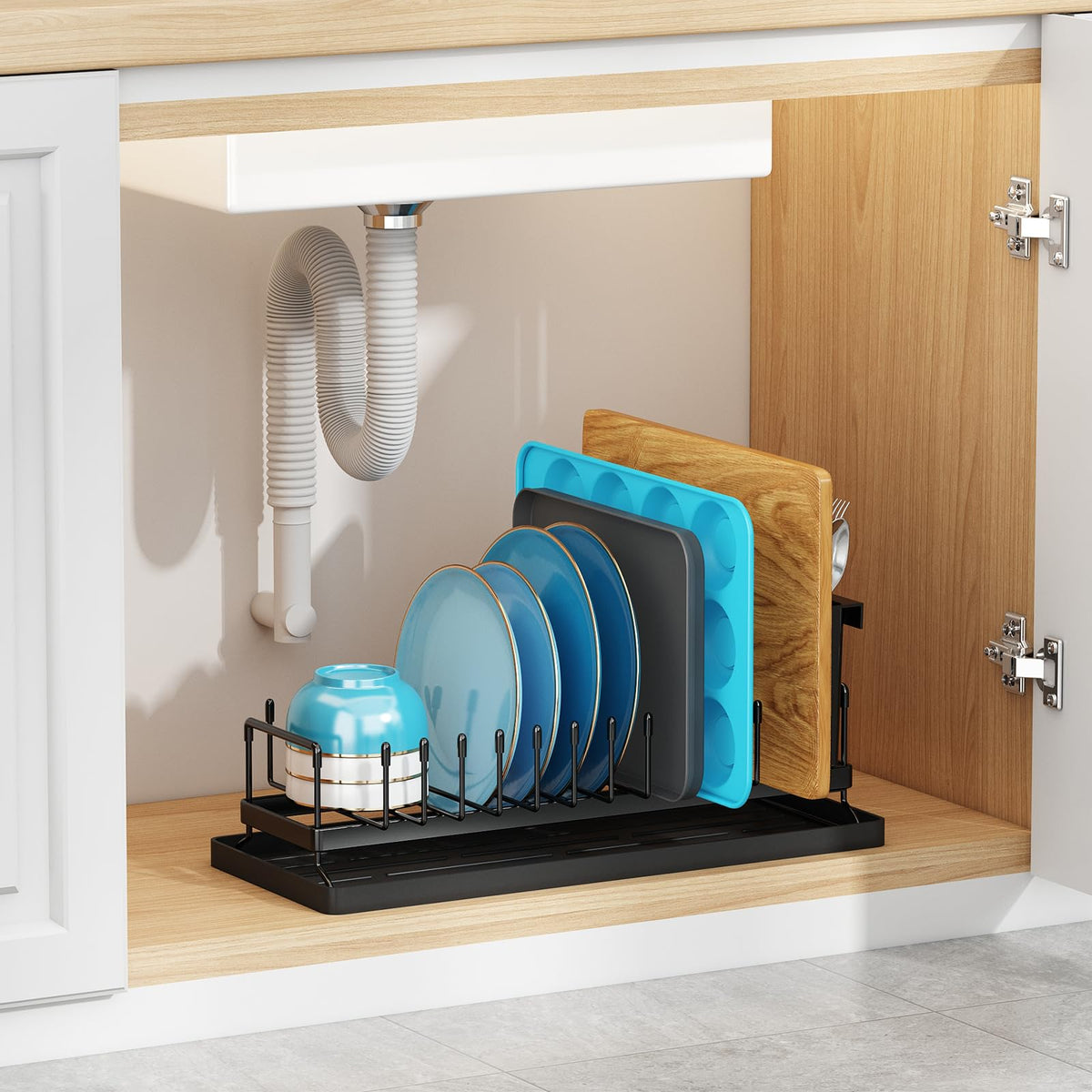 ANTOPY drying rack features soft-tip pegs to protect delicate ceramics