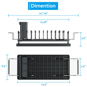 ANTOPY easy-setup dish rack for small kitchens and 1-2 people