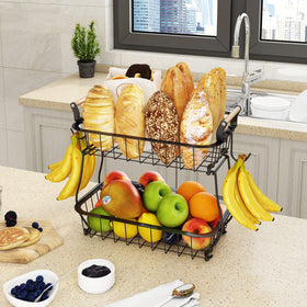 ANTOPY versatile storage rack suitable for fruits, vegetables, bread, and snacks.