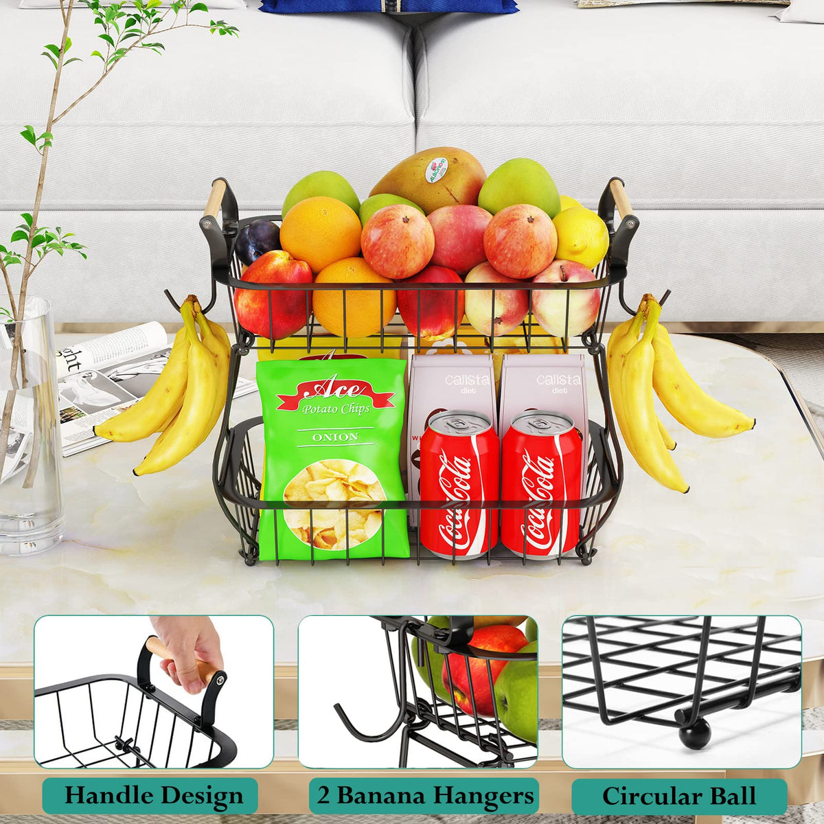 ANTOPY open-wire design provides airflow to keep produce fresher longer.