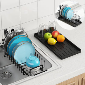 ANTOPY sink dish drying rack over sink keeps counters clean and dry after meals