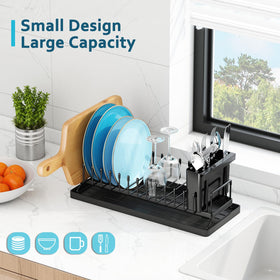 ANTOPY compact rack with silicone drying tray expanding counter space for busy kitchens