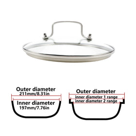 Antrader 8-inch glass lid for pots and pans, easy visibility while simmering